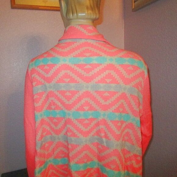 Vtg Y2K Mohair Blend Cardigan Sweater Size M Open Waterfall Festival Southwest - Picture 6 of 7